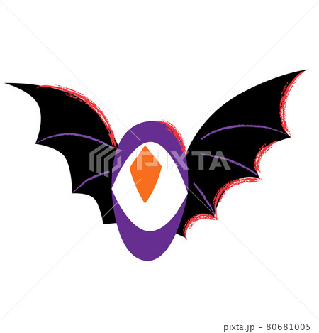 Halloween scary flying eye with bat wings Halloween scary flying eye with bat wings 80681005
