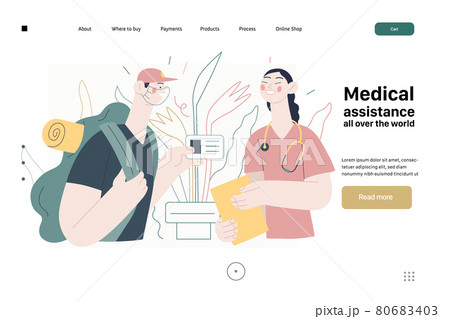 Medical insurance template - medical assistance all over the world 80683403