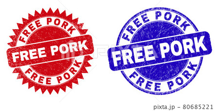 FREE PORK Round and Rosette Seals with Scratched Surface 80685221