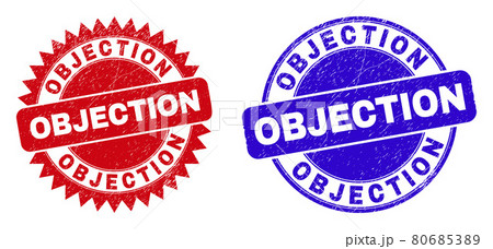 OBJECTION Rounded and Rosette Stamp Seals with Grunged Style OBJECTION Rounded and Rosette Stamp Seals with Grunged Style 80685389