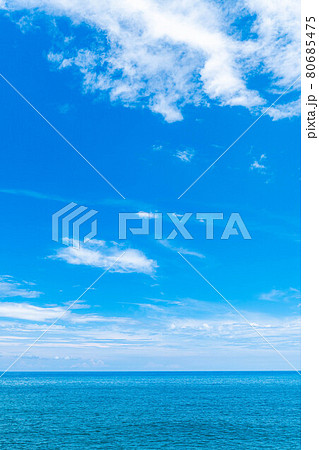 海と夏空イメージ　【新潟県】 80685475