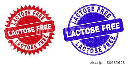 LACTOSE FREE Round and Rosette Seals with Distress Texture 80685698