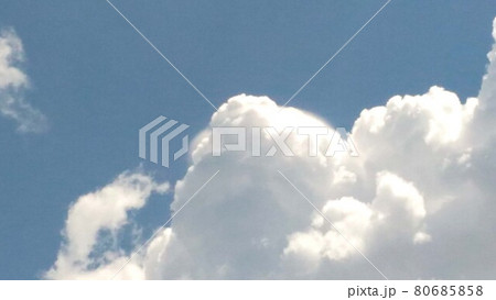 こじま花の会花畑から見た青空と白い雲 80685858