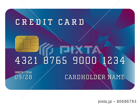 おしゃれなクレジットカードのイラスト素材(ベクターあり、透過png) おしゃれなクレジットカードのイラスト素材(ベクターあり、透過png) 80686783