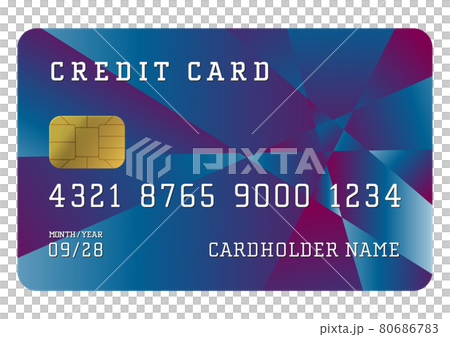 おしゃれなクレジットカードのイラスト素材(ベクターあり、透過png) おしゃれなクレジットカードのイラスト素材(ベクターあり、透過png) 80686783