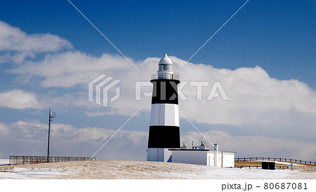 北海道の能取半島と灯台 北海道の能取半島と灯台 80687081