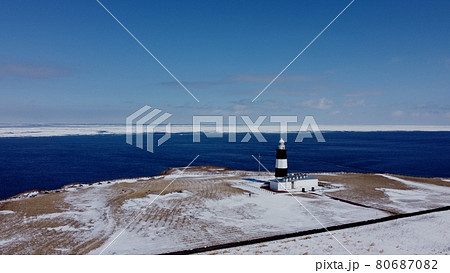 北海道の能取半島と灯台 北海道の能取半島と灯台 80687082