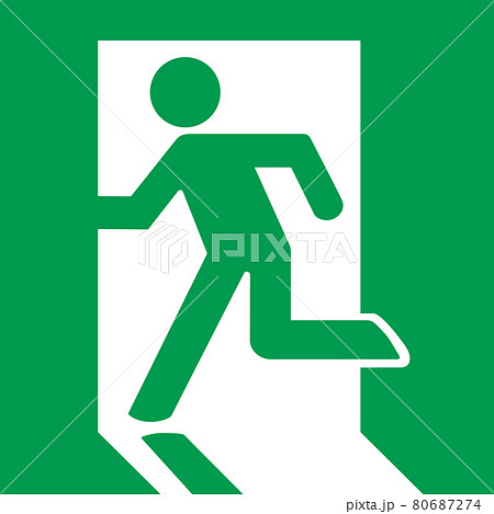 非常口のベクターイラスト 80687274