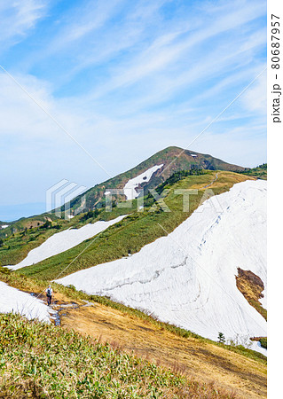初夏の巻機山登山（井戸尾根コース）：前巻機山～巻機山の風景 80687957
