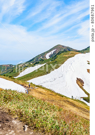 初夏の巻機山登山(井戸尾根コース):前巻機山~巻機山の風景 初夏の巻機山登山(井戸尾根コース):前巻機山~巻機山の風景 80687961