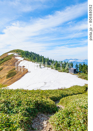 初夏の巻機山登山（井戸尾根コース）：前巻機山～巻機山の風景 80688092