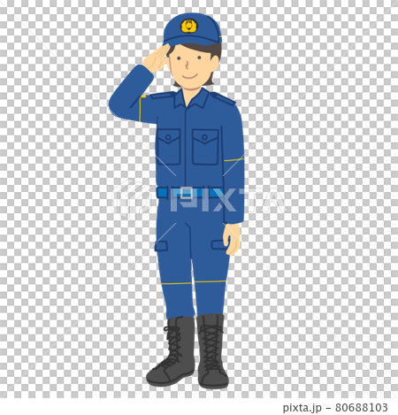 警察官の女性　：　警察出動服 80688103