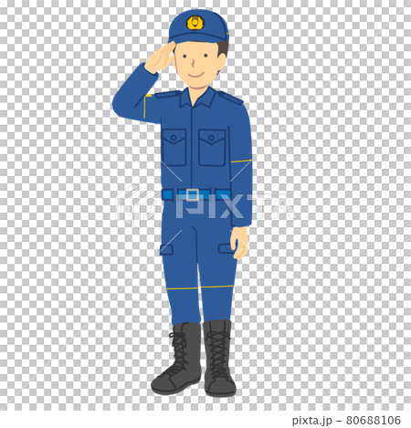 警察官の男性 警察出動服のイラスト素材 警察官の男性 警察出動服のイラスト素材