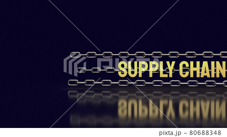 The metal chain and gold text supply chain for business or abstract  background  concept 3d rendering The metal chain and gold text supply chain for business or abstract  background  concept 3d rendering 80688348