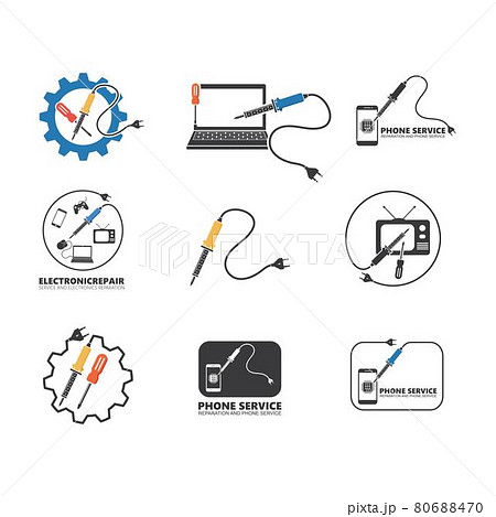 electronic service and repair icon vector illustration design 80688470
