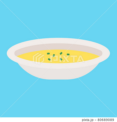 シンプルでかわいいコーンクリームスープのイラストのイラスト素材 8060
