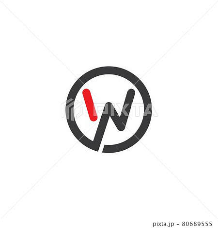 w Letter Icon Design Vector 80689555