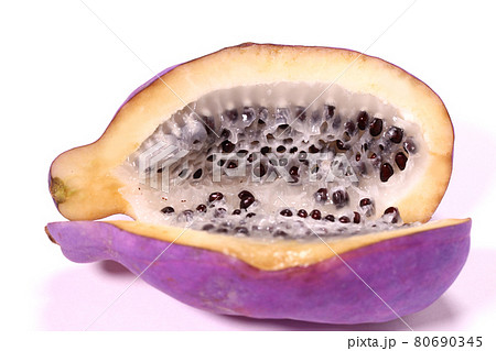 白背景のアケビ 白背景のアケビ 80690345