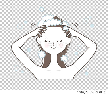 シャンプーをする女性 80693034