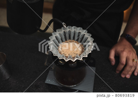 barista dripping coffee and slow coffee bar style barista dripping coffee and slow coffee bar style 80693819