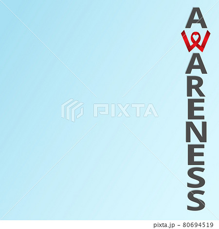 Awareness poster with space for text on blue gradient background. Awareness lettering. Heartshaped ribbon. Typography banner, design for getting attention to social issues. Vector Illustraion. EPS10. Awareness poster with space for text on blue gradient background. Awareness lettering. Heartshaped ribbon. Typography banner, design for getting attention to social issues. Vector Illustraion. EPS10. 80694519