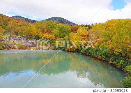 青森県 紅葉時期の地獄沼 青森県 紅葉時期の地獄沼 80695013