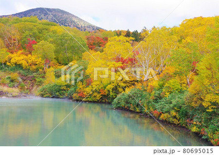 青森県 紅葉時期の地獄沼 青森県 紅葉時期の地獄沼 80695015