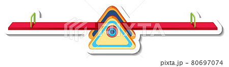 Sticker template with Seesaw or Teeter-Totter for playground isolated Sticker template with Seesaw or Teeter-Totter for playground isolated 80697074