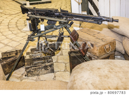 German machine-gun nest during the 2nd World War German machine-gun nest during the 2nd World War 80697783