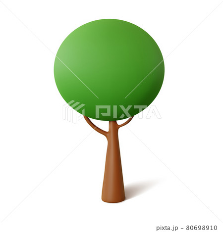 Tree isolated on a white background. 3d rendering vector illustration 80698910