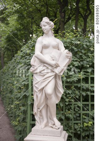 The sculpture "Allegory of mercy" in the Summer Gardenin 80698965
