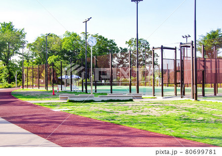 地元公園内のテニスコート 地元公園内のテニスコート 80699781