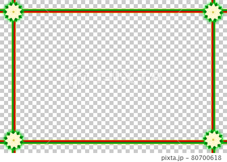 クリスマスフレーム枠-リボン黄ふち-5枚葉白花緑ふちぼかし(ポストカード比率)グリーティング クリスマスフレーム枠-リボン黄ふち-5枚葉白花緑ふちぼかし(ポストカード比率)グリーティング 80700618