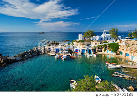 Mandrakia village in Milos island, Greece Mandrakia village in Milos island, Greece 80701139
