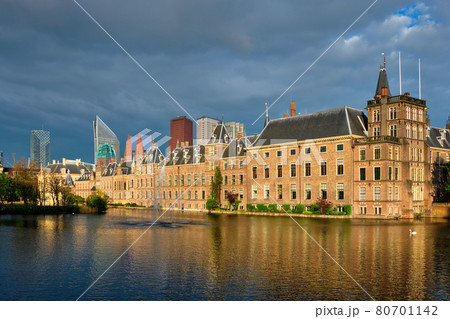 Hofvijver lake and Binnenhof , The Hague 80701142