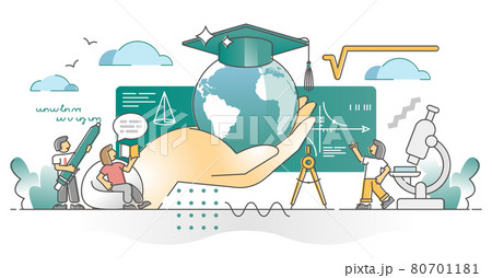 Education and academic study learning for global skill degree outline concept Education and academic study learning for global skill degree outline concept 80701181