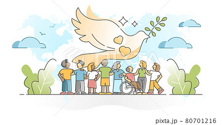 Solidarity as community social group diversity acceptance outline concept Solidarity as community social group diversity acceptance outline concept 80701216
