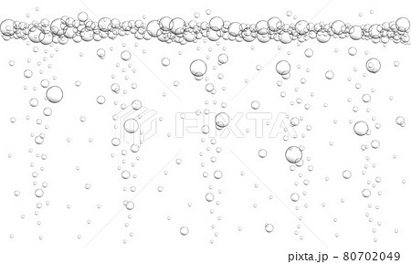 Water air bubbles background. Texture of fizzy carbonated drink, seltzer, beer, soda, cola, lemonade, champagne, sparkling wine. Underwater stream in sea or aquarium 80702049