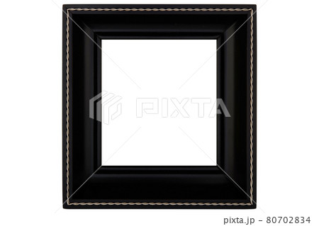 Black mockup canvas frame isolated on white background 80702834