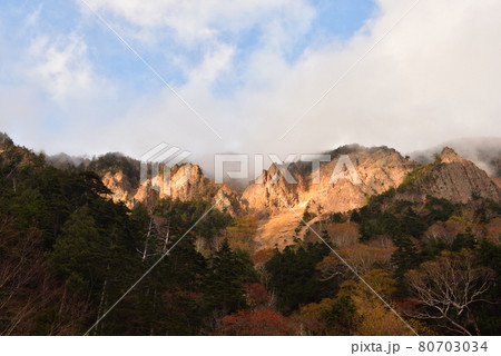 日光白根山登山、金精峠コース、紅葉、栃木県 日光白根山登山、金精峠コース、紅葉、栃木県 80703034