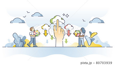 Content delivery as location based information distribution outline concept 80703939