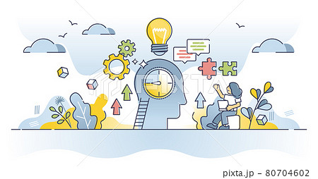 Genius hour and creative personal inspirational project time outline concept 80704602