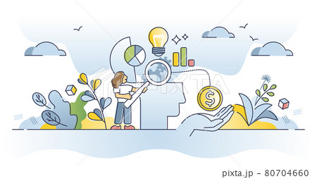 Consumer behavior research and client thinking prediction outline concept Consumer behavior research and client thinking prediction outline concept 80704660