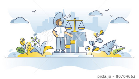 Integrity and ethical moral principles as core values element outline concept 80704662