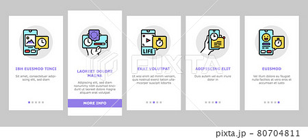 Ephemeral Content Onboarding Icons Set Vector 80704811