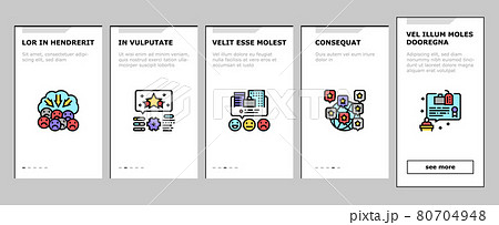 Reputation Management Onboarding Icons Set Vector 80704948