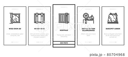 Glass Production Plant Onboarding Icons Set Vector 80704968