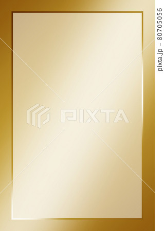 金属の背景 縦位置 ゴールド枠のイラスト素材