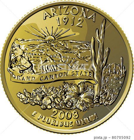 USA money Washington quarter 25 cent coin Arizona USA money Washington quarter 25 cent coin Arizona 80705092