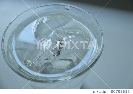 コップと水と氷 コップと水と氷 80705632